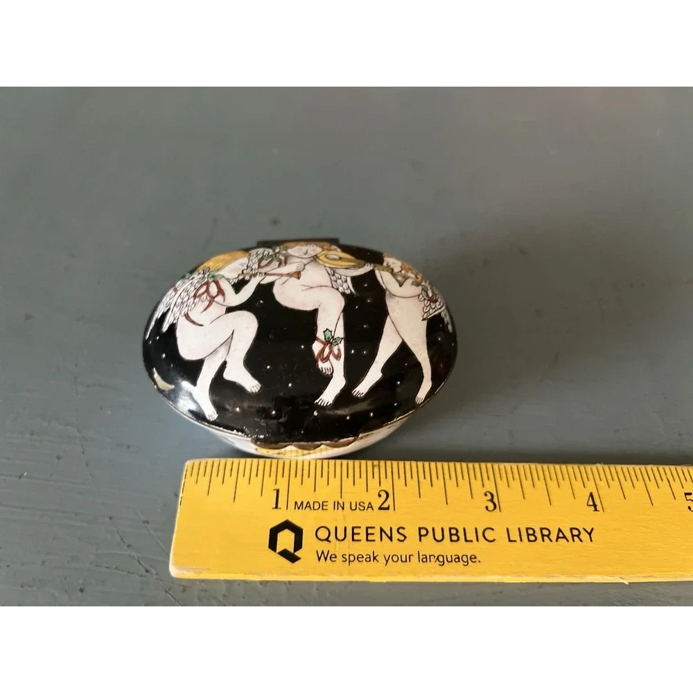 Chinemel B. Yee Celestial Musical Angels Enamel Trinket Box